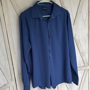 Nautica Deep Blue Button-Up Shirt